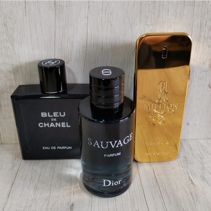 KIT TRIO DE LUJO - SAUVAGE + ONE MILLION + BLEU DE CHANNEL